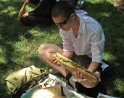 John with subway sandwhich, which he ate, New York